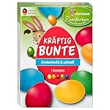 Eierfarben HEITMANN Eierfarben Kräftig Bunte - 5 flüssige Kaltfarben - Ostern - Ostereier bemalen, Ostereierfarbe - Grün, Blau, Gelb, Orange, Rot, 4062196077958_SML