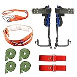 URCheers Baumklettern Spike Set, WMLBK Tree Climbing Spike Baumklettern Ausrüstung Set mit Sicherheitsgurt für Baumkletter Werkzeug Verstellbar Lanyard Rope Rescue Belt (2 Claws)