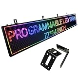 P10 LED-Großdisplay LED-Schild 192x32cm | 4000cd/m² + IP65 Allwetter | Programmierbares Leuchtschild mit SMD-Technik – Für Foodtrucks, Außenwerbung & Events WIFI/U-DISK KONTROLLE