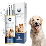 PETCLEAR Entfilzungsspray für Hunde & Katzen I Löst Verfilzungen & Verbessert Kämmbarkeit, Anti Filz Spray als Fellspray für Fellpflege, Glätten & Pflegen mit Ätherisches Zitronengrasöl 80ml 1 Flasche