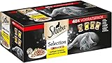 Sheba Katzennassfutter Selection in Sauce, 40 Portionsbeutel, 40x85g (1 Großpackung) – Katzenfutter nass, Geflügel Variation mit Ente, Huhn, Geflügel und Truthahn