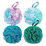 Body Scrubber Sponge, 4 Stücke Loofah Bath Sponge, Waschschwamm für Körperpeeling oder Massage