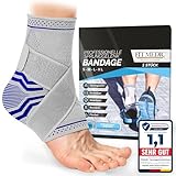 FIT MEDIC Sprunggelenkbandage | Professionelle Fußbandage Einstellbar & Flexibel | Unisex Knöchel-Bandage für Sprunggelenk Sport Fußball Achillessehne Knöchelschutz Gelenkschmerzen gegen Umknicken