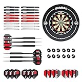 WINMAU Blade 6 Professionelle Bristle Klassische Dartscheibe with Dartscheiben-Surround und Accessory Pack Set (2 Sätze Darts)