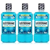 LISTERINE Cool Mint | Antibakterielle Mundspülung mit frischem Minzgeschmack | Für gesunde Zähne | 3er Pack (3 x 500 ml)