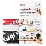 Sugru by tesa - Formbarer Allzweckkleber, 3er-Pack, 3 x 3,5 g, Schwarz, Weiß & Rot - vielseitige Klebeknete - zum Reparieren, Kleben und zum Befestigen ohne Bohren