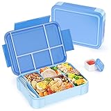 Brotdose Kinder mit Fächern Auslaufsicher 1330ml Lunchbox Kinder Brotdose Kinder Jausenbox Kinder für Kindergarten & Schule