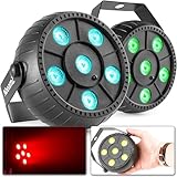 BeamZ PLP10 LED PAR Set, Akku Scheinwerfer RGB mit Stroboskop, Auto Soundmodus, Fernbedienung, Discolicht Partylicht Spotlight, Bühnenbeleuchtung, Effektstrahler