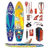 iTAOSTAR Journey 350cm×86cm Aufblasbares Stand Up Paddle Borad mit Sitz, Extrabreit Inflatable Paddling Board für Anfänger, Aufblasbare SUP Board mit Komplettes Zubehör Allround Surfbrett für Yoga