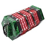 RiToEasysports Knopfakkordeon-Konzertina für Musiker, 20 Knöpfe, Leichtes ABS-Material, Verstellbare Riemen, Ideal für Alle Altersgruppen, Inklusive Praktischer Tragetasche (GREEN)