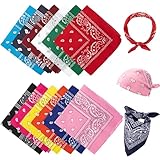 Vinuwu 12 Stück Bandana, Paisley 55x55cm Bandanas für Herren Damen, Polyester Haartuch Kopftuch Nickitücher Halstuch Sommer Haarband Haarbänder Halstücher Bandana Tuch Cap