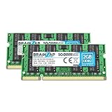 BRAINZAP 4GB DDR2 RAM SO-DIMM PC2-6400S 2Rx8 800 MHz 1.8V CL6 Notebook Laptop Arbeitsspeicher (2X 2GB)