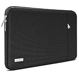 TECOOL 13,3 Zoll Laptop Tasche MacBook Tasche für MacBook Air 13 13.6 M3 M2 M1 2024 2022-2010,MacBook Pro 14 M4 M3 M2 2024 2023-2021,MacBook Pro 13 M2 M1,13,3 Tasche wasserdichtem Schutzhülle,Schwarz