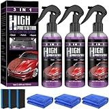 High Protection 3in1 Spray, 300 ml Nano Spray Auto Keramikversiegelung, Auto-Nano-Beschichtungsspray, Autolack Außen Restaurator Autopolitur, Car Nano Kratzer Spray (3 Stücke)