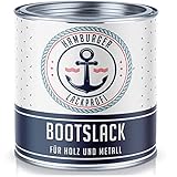 Hamburger Lack-Profi Bootslack MATT für Holz und Metall farblos Klarlack Yachtlack Yachtfarbe Bootsfarbe (1 L)