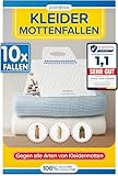 Patronus Kleidermottenfalle [10 Stück] - effektiver Mottenschutz für Kleiderschrank - Mottenfalle Kleidermotten mit maximaler Lockwirkung - Kleidermotten bekämpfen - Alternative zu Mottenpapier