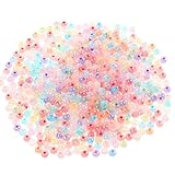 300 Pcs Pony Beads 4mm Perlen für Armbänder Bunte Bracelet Bead Bunte Bastelperlen Selber Machen Farbmischung Glas Zum Auffädeln Armband Perlenarmband Selber Machen für Armbände