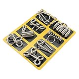 Gracelaza 8 Stück Entwirrung Puzzles Geduldspiele Set - Knobelspiele Kit - Magisches Spielzeug - Denksportaufgaben Metallpuzzle - Ideal Spielzeug und Geschenk für Junge und Mädchen #3