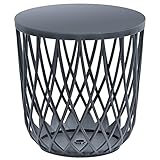 Gartenkorbständer - dekorativer Beistelltisch UNIQUBO 55L, Abmessungen (mm) 447x447x450, Farbe Anthrazit