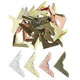 QUARKZMAN Metall Buchecken-Schutz, 160 Stück Vintage Eisen Kantenabdeckung für Scrapbook, Foto, Menüs, 4 Farben (Gold, Silber, Roségold, Bronze)