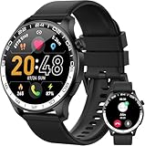 Smartwatch Herren, 1.43″ AMOLED-Display Touch Smart Watch mit Bluetooth-Anrufe, 120+ Sportmodi Fitnessuhr IP68 Wasserdicht Sportuhr, Fitness Tracker mit SpO2 Herzfrequenz Schrittzähler Schlafmonitor