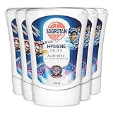 Sagrotan No-Touch Kids Nachfüller Aloe Vera – Paw Patrol Edition – Für den automatischen Seifenspender – 5 x 250 ml Handseife