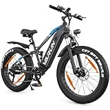 VARUN E Bike, 26' *4.0' Fatbike E-Mountainbike mit 250W 80NM Motor, 48V 16Ah/10.4Ah Akku, Bis zu 100-120KM, E-Bike Herren Damen mit 7-Gang, LCD-Display, Elektrofahrrad mit EU-Konformes