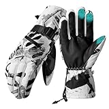 Skihandschuhe Herren Damen, Touchscreen-29℃ Kältefest, Wasserdichte Winterhandschuhe, Thermohandschuhe für Skifahren, Snowboard, Radfahren, Laufen, Klettern, Wandern | Ski Gloves Warm Winter-Unisex