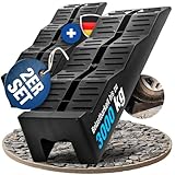 NTG Auffahrkeile für Wohnmobil (2er Set) – 3-stufige Nivellierung bis 3000 kg pro Set, Anti-Rutsch Struktur ideal für für Wohnwagen, Wohnmobil & Anhänger - Keile für alle Untergründe