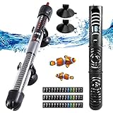 Silkwish Aquarium Heizung 100W 120L, Thermostat, Heizstab Einstellbar, Heizer mit Saugnäpfen, Regelheizer, Aquariumheizer, Einstellbare Temperatur Aquarienheizer für Fischtanks