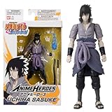 Bandai - Anime Heroes - Naruto Shippuden - Anime Heroes Figur 17 cm - Sasuke Uchiwa - Offizielle Naruto Lizenz - Gelenkige Sasuke-Figur - Manga Actionfigur - Spielzeug für Kinder ab 4 Jahren - 36902
