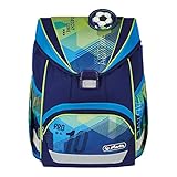 Herlitz® Schulrucksack Ultralight Jugend Schulranzen Rückentasche | Volumen 15L | Herren Damen Unisex Sport | Für Student Schüler | Ergonomisch | Green Goal, Multicoloured, 36 x 28 x 21 cm, Modern