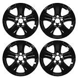 Naroote 4 Stück Radnabenkappen, Glänzend Schwarz, 17-Zoll-Radhäute, Abdeckungen, Ersatz für Radkappen für XLE LE 2019 Bis 2023