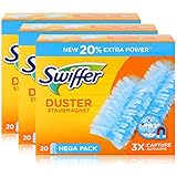 Swiffer Staubmagnet Nachfüllpack 3er Pack (3 x 20 Tücher), nimmt 3x mehr Staub & Haare auf und schließt diese ein