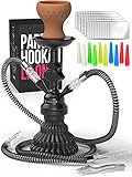 Shisha Set Klein mit 2 Schläuche - 30cm Schwarz Mini...