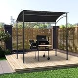 Festnight Grill Pavillon Wasserdicht 215x150x220 cm Gartenlauben Grillpavillon Winterfest Gartenzelt Grill Unterstand Outdoor Grillhütte Grillunterstand Wetterfest BBQ Garten Terrasse