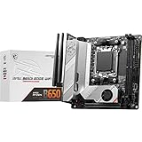 MSI MPG B650I Edge WiFi Mainboard, Mini-ITX - Unterstützt AMD Ryzen 7000 Serie Prozessoren, AM5-8 Phasen 80A VRM, DDR5 Memory Boost 6600+MHz/OC, 1 x PCIe 4.0 x16, 2 x M.2 Gen4, Wi-Fi 6E