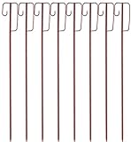 UvV Absperrleinenhalter Laterneneisen 1,2 Meter UVV Sicherheitsbügel - 8 Stück Set - einfache Tauchlackierung (rot 2. Wahl)