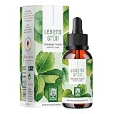 Lebensgrün Chlorophyll flüssig aus Alfalfa - 50ml - 200mg liquid Chlorophyll je Tagesdosis - Tropfen als Alternative zu Tabletten, Vegan