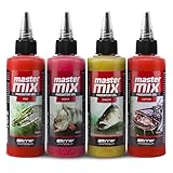 Tandem Baits 4-er Pack Master Mix Predator Lockstoff-Gel für Raubfische, Effektives Angelzubehör-Set, Lockmittel für Spinnköder und Tote Angelköder, Fischlockstoff zum Angeln 4x100 ml