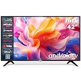 TuTu Fernseher 42 Zoll Smart TV (106cm) Full HD Android TV APP Store Triple Tuner WiFi Bluetooth USB HDMI (2024)