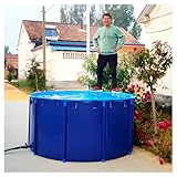 Großer faltbarer PVC-Fischteich Pool für Koi-Kultur, rund, verdickt über dem Boden – ideal für landwirtschaftliche Bewässerung und Hinterhof-Dekoration