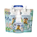 MABYEN PAW PATROL Kids Set Schaumseife (blau) | Naturkosmetik - Kinder Handschaumseife + Refill - 1x Schaumseife Chase (180ml) + 3x Paw Patrol Nachfüllpack Chase (250ml) - Blaubeerduft – Handseife