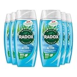 Radox Mineral Therapy Feel Active Duschgel mit Meersalz und Zitronengrasduft, 225 ml, 6 Stück