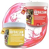 EMMA Huffett Pferde mit Lorbeeröl & Hufgel pink I Hufsalbe für Pferde I Hufbalsam gesunde Hufe Pferd I Huffestiger I Huf Kur gegen trockene Hufe I Hufpflege für Pferde I Lorbeersalbe Pferd 2 * 500ml