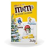 M&M'S Adventskalender 2022 | 3D Pop-Up Weihnachtskalender mit Schokolade | 346g