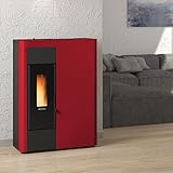 Extraflame X1282600 Virna Idro wasserführender Pelletofen Bordeaux/A++