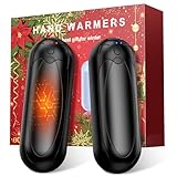 Handwärmer Wiederaufladbar 2er-Set, 7000mAh Elektrische Taschenwärmer mit 3 Heizstufen, Tragbare Magnetische Handwärmer, Wintergeschenk für Damen & Herren, Schwarz