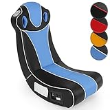 MIADOMODO® Soundsessel - aus Kunstleder, zusammenklappbar, Lautsprecher, Surround und Subwoofer, Farbwahl - Soundchair, Multimediasessel, Musiksessel, Musikstuhl, Gaming Chair, Music, Rocker