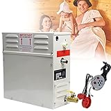 Edelstahl Saunaofen mit LED Digitalanzeige, Automatischer Ablauf, für Zuhause Badezimmer Dampfbad, 220V 380V